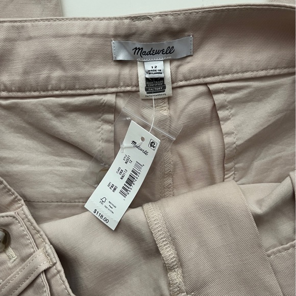 NWT Madewell Women’s The Harlow Wide Leg Khaki Pants Harvest Moon Sz 12 - Picture 5 of 9